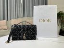 Dior Handbags Clutches & Pouch Bags Buy Online Black Sheepskin Spring Collection Chains