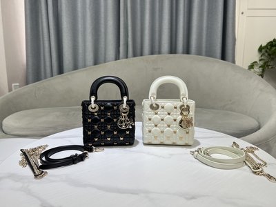 Dior Bags Handbags High Quality Happy Copy Black Gold White Sheepskin Lady Mini