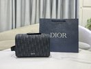Dior Copy Cosmetic Bags Black Canvas Cotton Casual