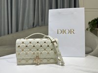 Dior Bags Handbags High Quality 1:1 Replica
 Gold White Sheepskin Spring Collection Chains