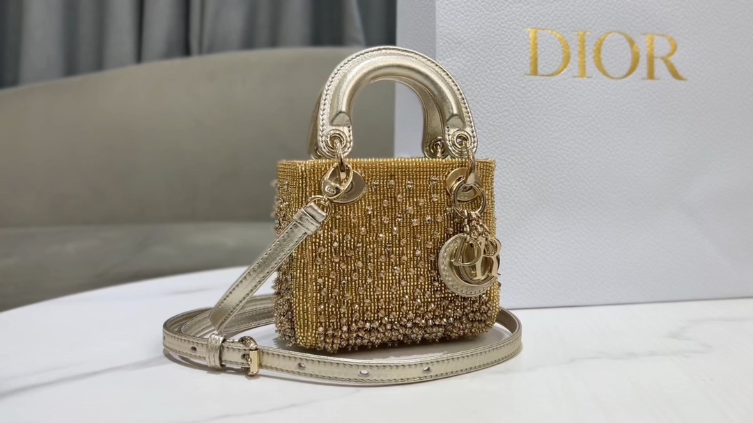 Lady Dior super mini embroidery beads