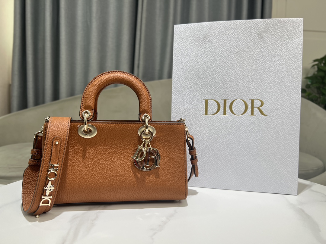 Dior Bags Handbags Black Brown Gold Embroidery Cowhide Spring/Summer Collection Lady Casual