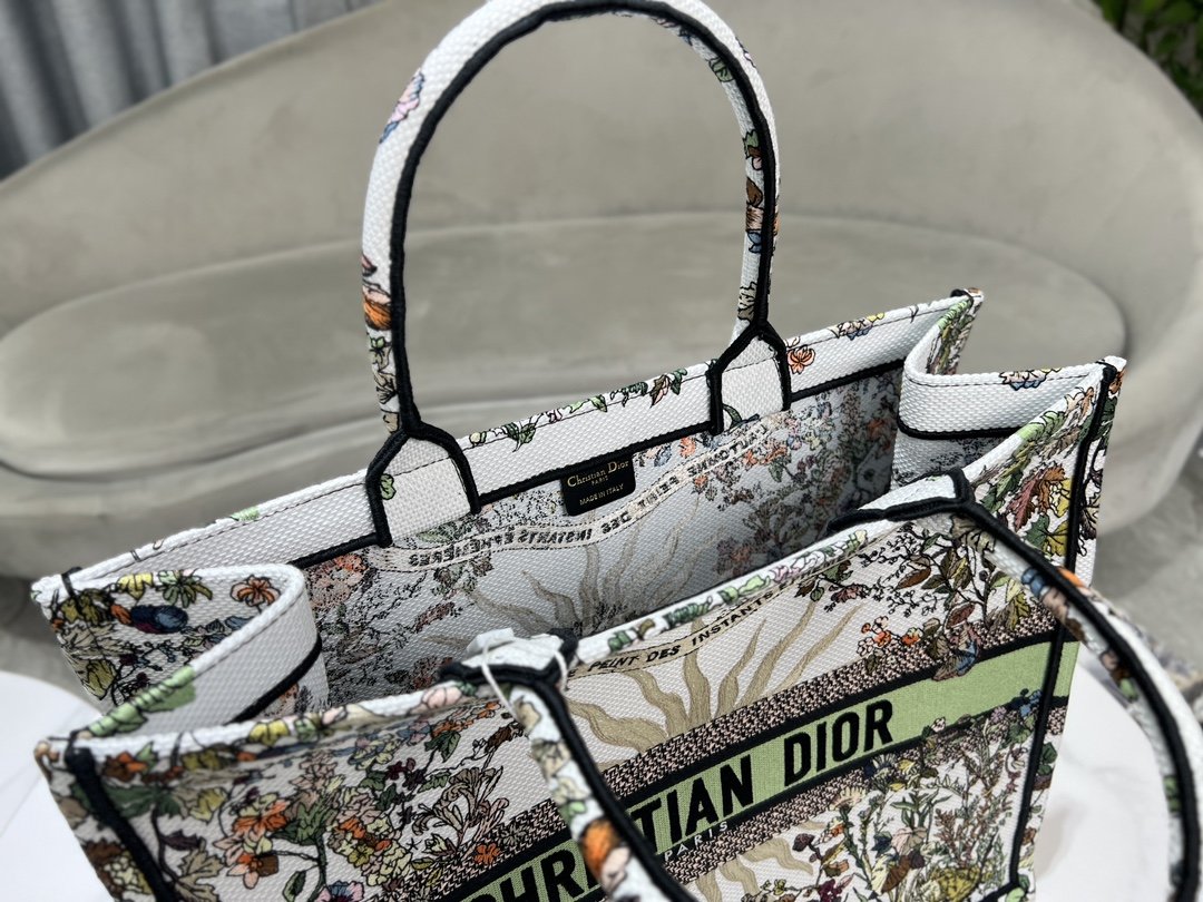 迪奥Dior顶级进口原厂刺绣购物袋大号绿太阳这款BookTote手袋由Dior女装创意总监玛丽亚嘉茜娅蔻