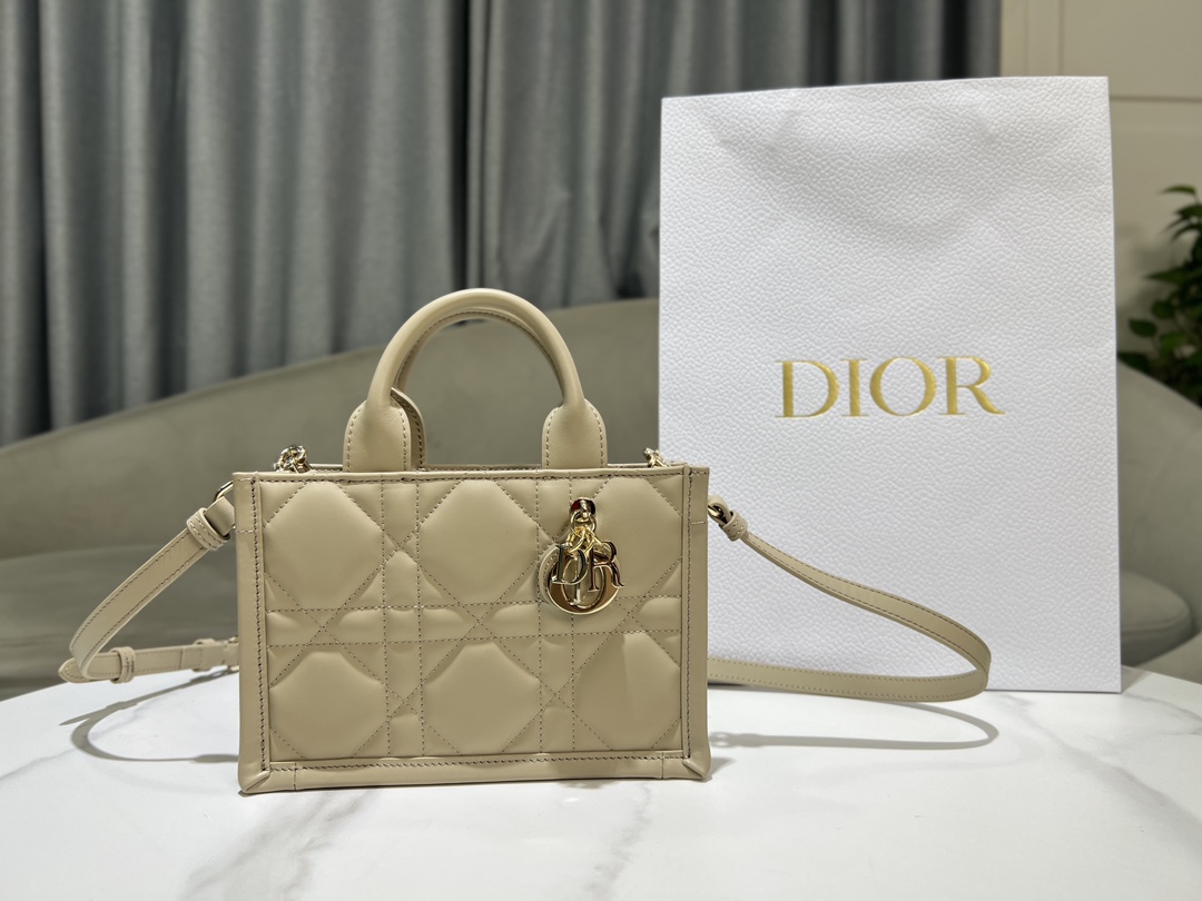 Dior Book Tote Designer
 Handbags Tote Bags Apricot Color Gold Cowhide Mini