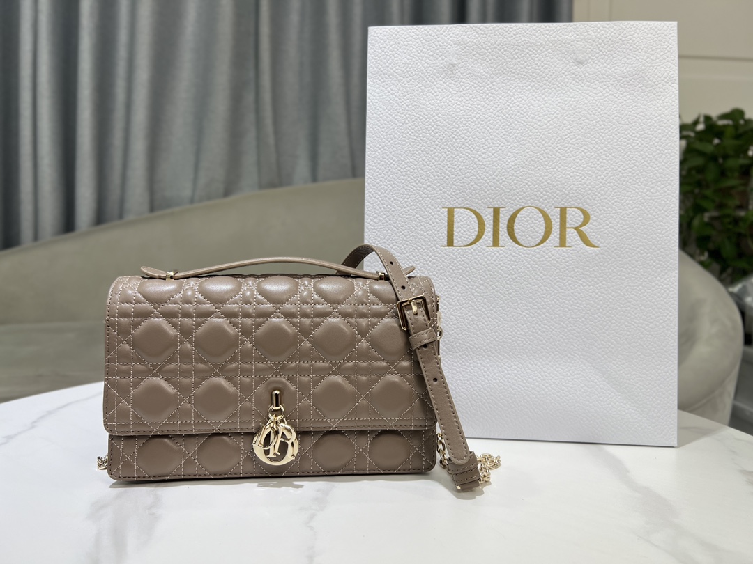 Dior Luxury
 Handbags Clutches & Pouch Bags Grey Sheepskin Spring Collection Chains