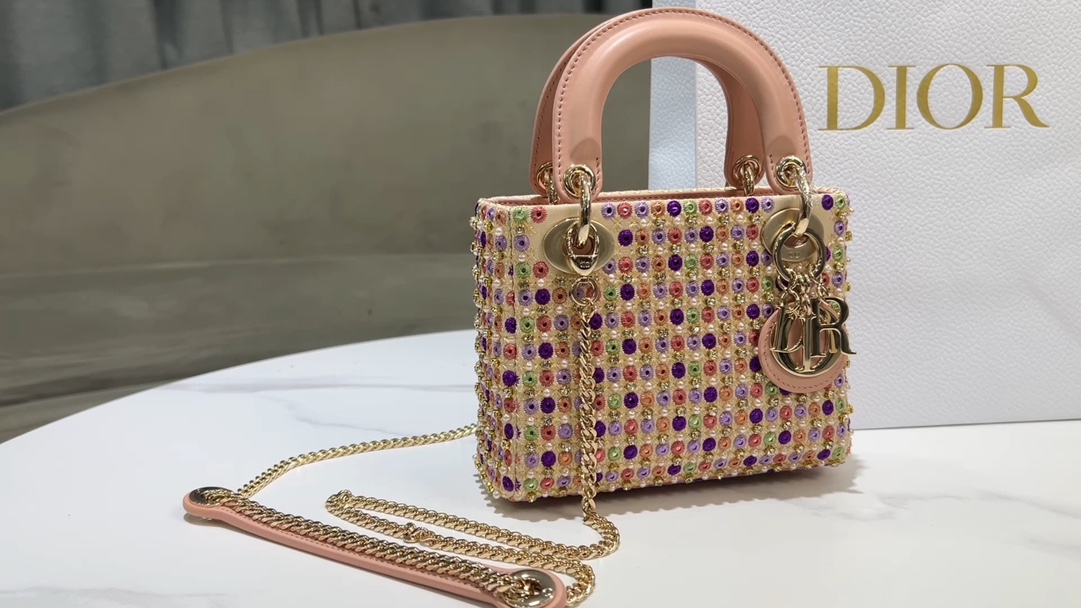 Dior Lady Dio, r three-frame embroidered mirror beads