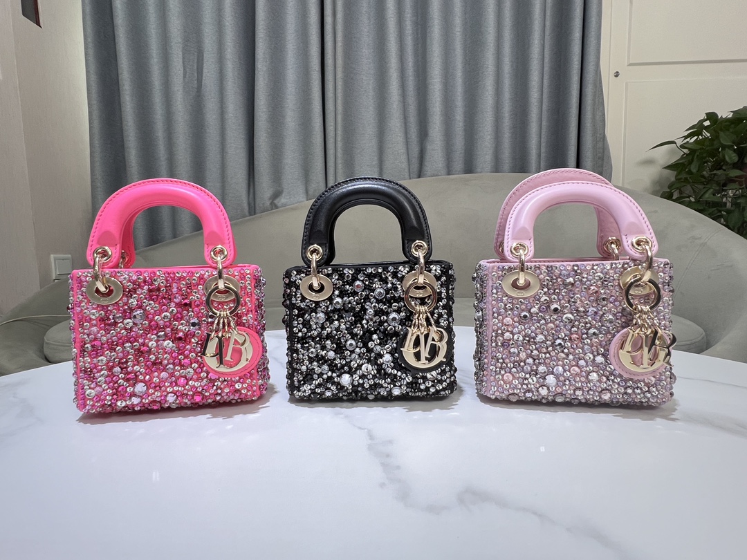 Lady Dior super mini embroidered beads