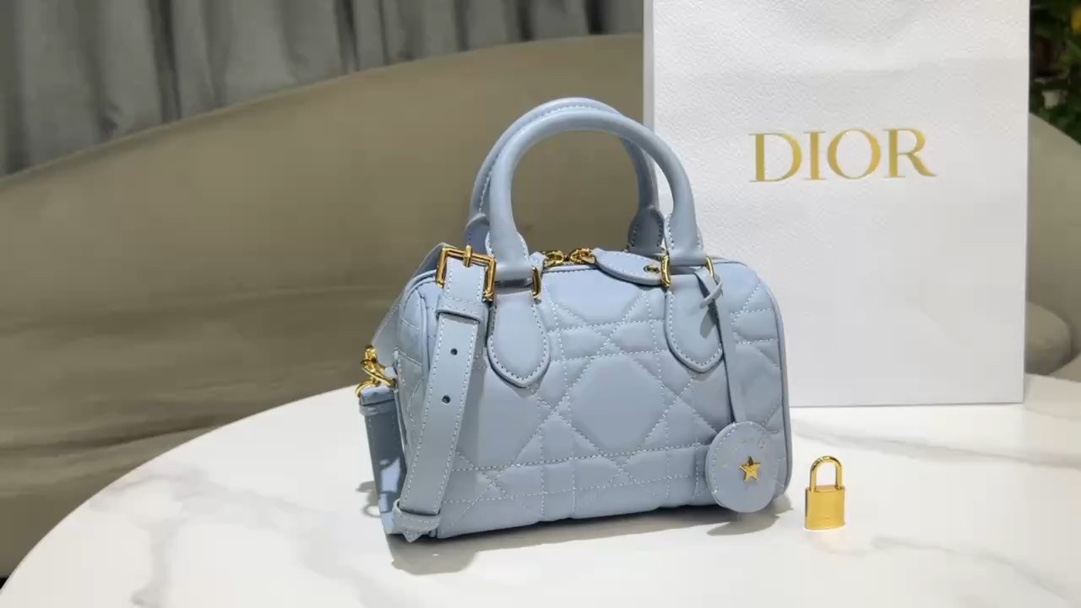 Dior D Groove 20 Bag Boston Blue Small