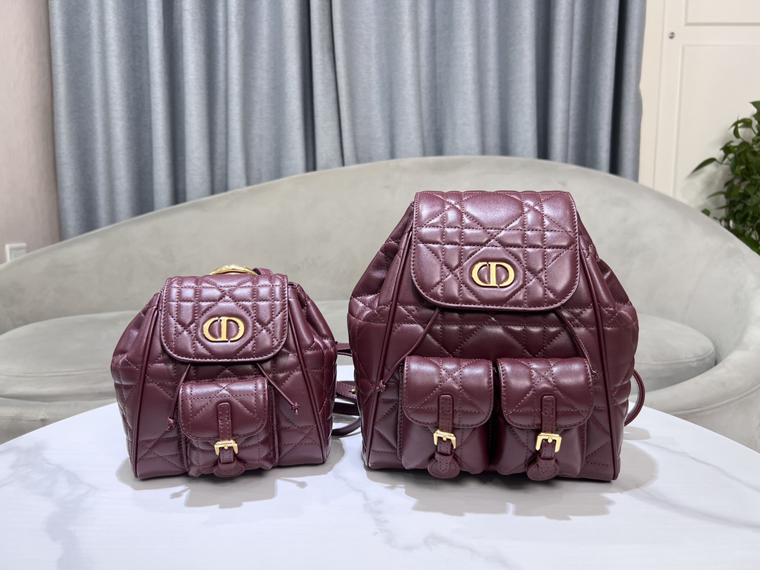 Small vs Medium Dior Caro Backpack
