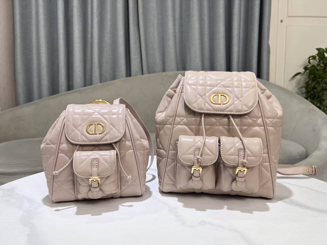 Small vs Medium Dior Caro Backpack
