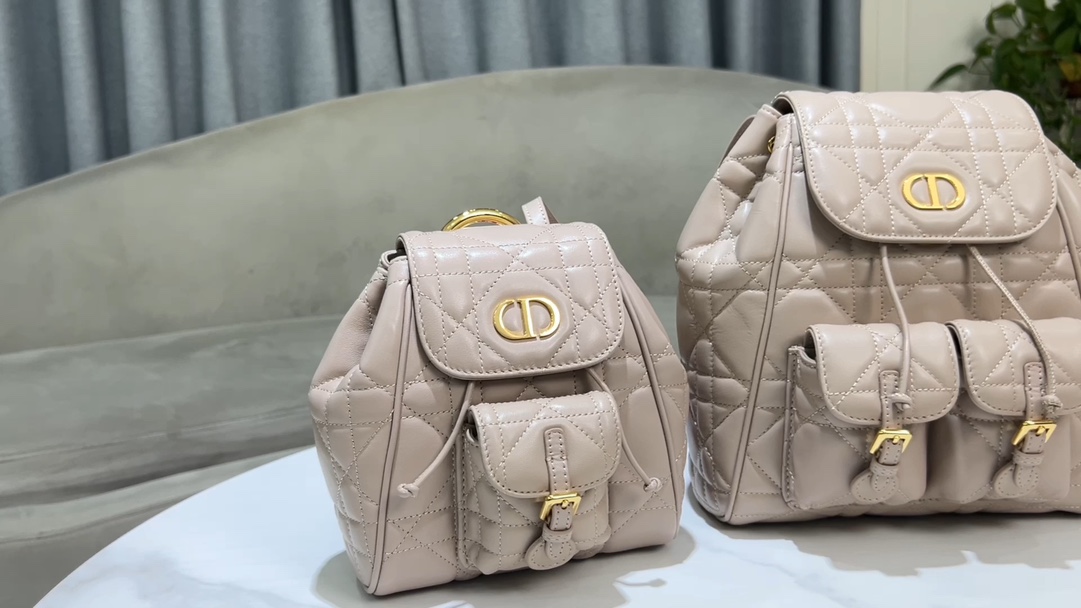 Small vs Medium Dior Caro Backpack