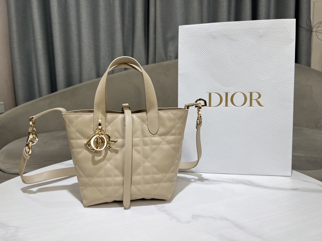 Dior Bags Handbags Milk Tea Color Cowhide Fashion