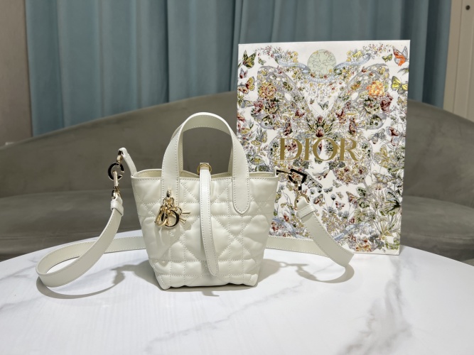 Dior Toujours Nano White Quilted Leather Tote Bag with CD Lock Charm 1 Dior Toujours Nano White Quilted Leather Tote Bag with CD Lock Charm