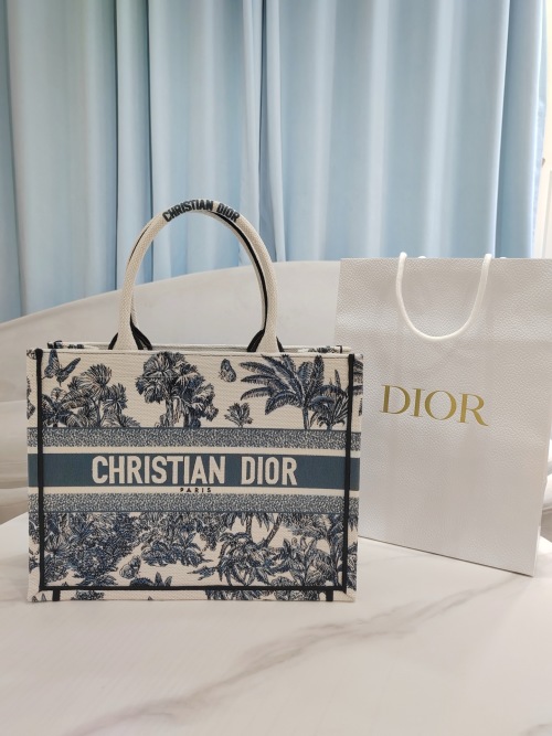 Dior Riviera Book Tote Bag, Medium, Blue Palms Embroidery, Elegant Design 1 Dior Riviera Book Tote Bag, Medium, Blue Palms Embroidery, Elegant Design