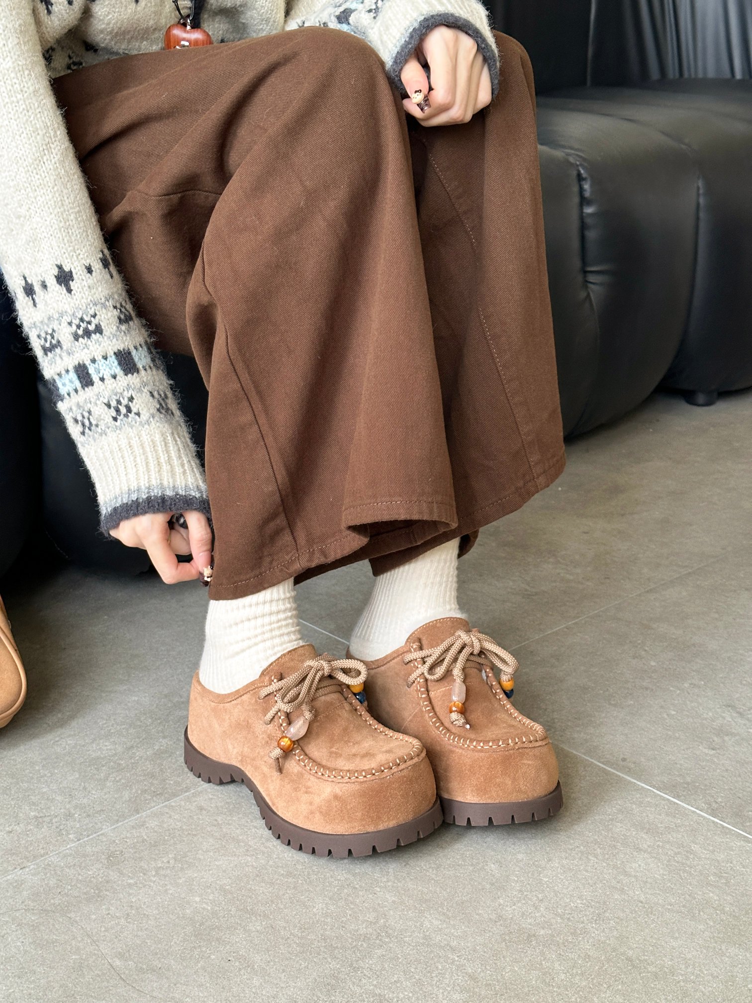 NO:560787,Cute and fall in love with foot pictures, good news for little people, half-flop furry shoes19860909可可爱爱上脚图,小个子福音哦,半拖毛毛鞋,Women's Shoes