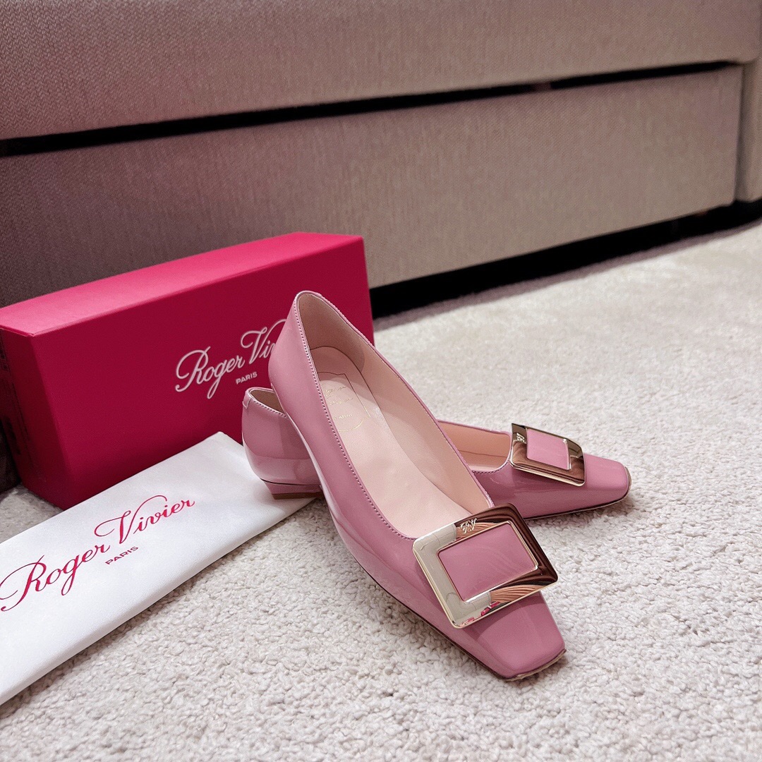 Roger Vivier Haute Couture Classic Luxury Leather Shoe Loafer Shoes Ref 4