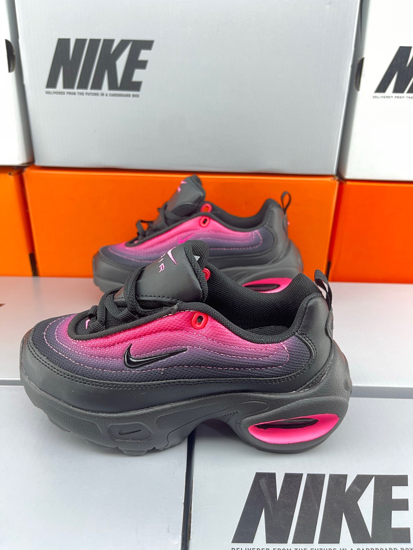 新款耐克小97 AIR MAX 厚底媛震复古跑步鞋经典真气垫舒适休闲运动童鞋SISE：28-35-选品中心