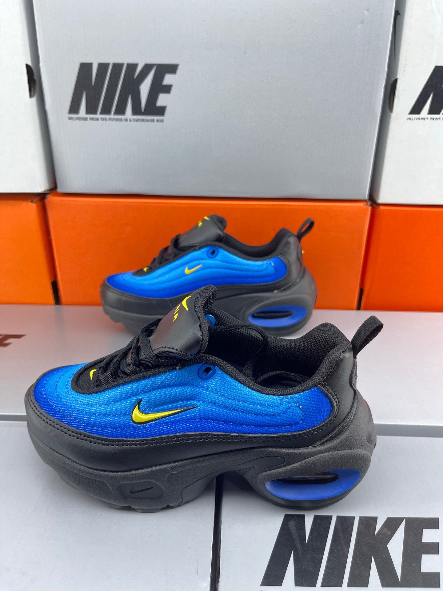 新款耐克小97 AIR MAX 厚底媛震复古跑步鞋经典真气垫舒适休闲运动童鞋SISE：28-35-选品中心