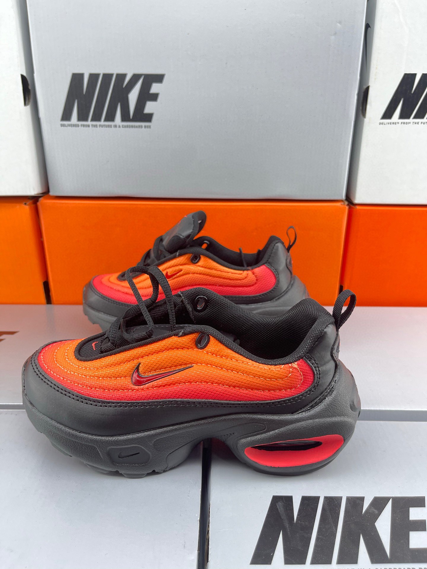 新款耐克小97 AIR MAX 厚底媛震复古跑步鞋经典真气垫舒适休闲运动童鞋SISE：28-35-选品中心