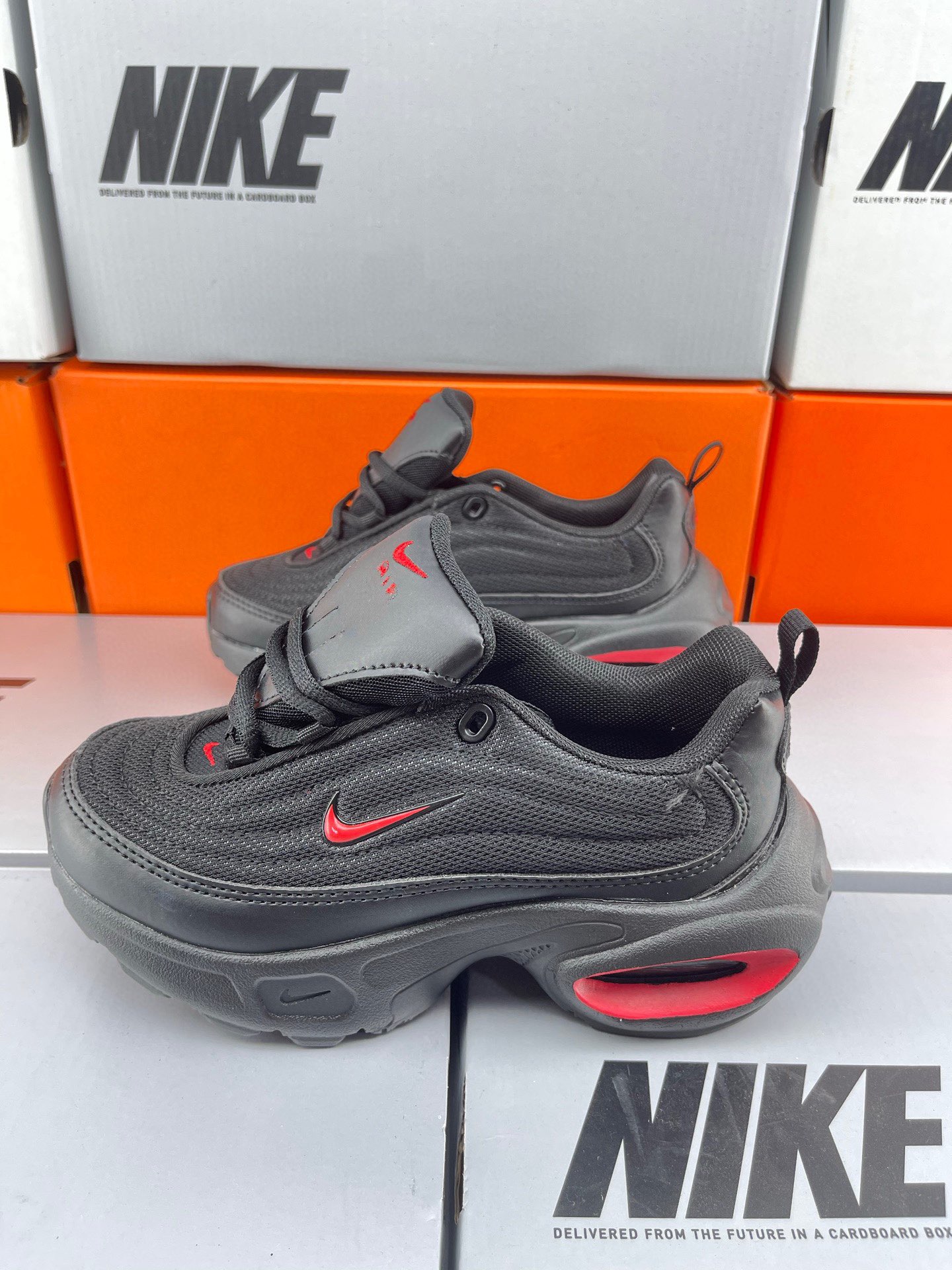 新款耐克小97 AIR MAX 厚底媛震复古跑步鞋经典真气垫舒适休闲运动童鞋SISE：28-35-选品中心