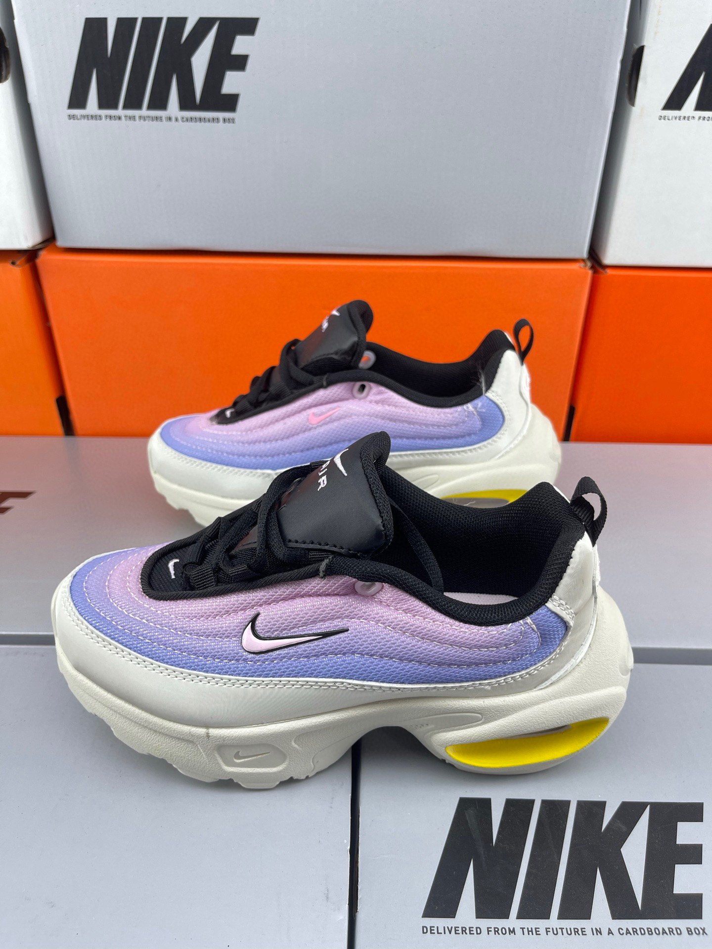 新款耐克小97 AIR MAX 厚底媛震复古跑步鞋经典真气垫舒适休闲运动童鞋SISE：28-35-选品中心