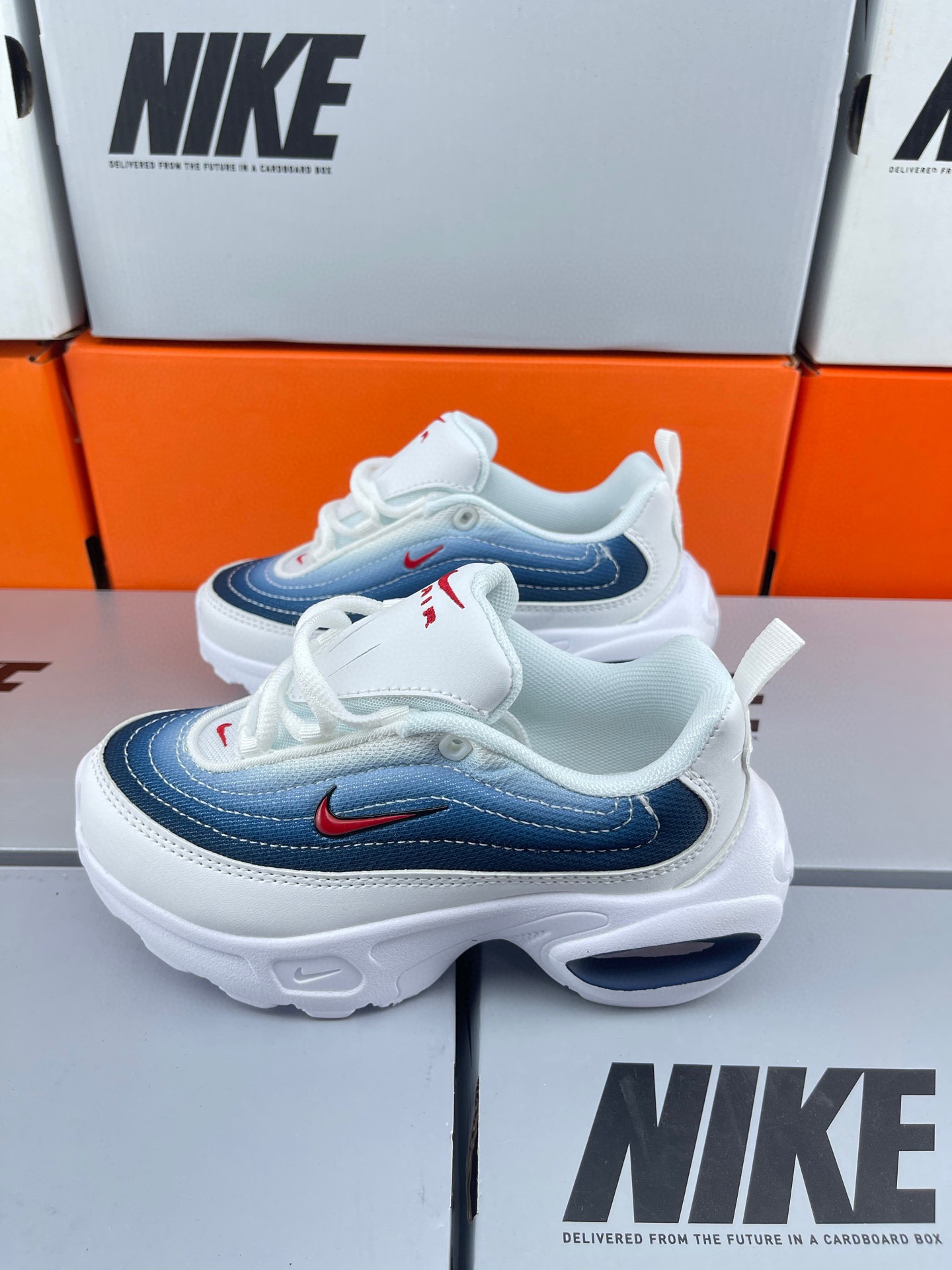 新款耐克小97 AIR MAX 厚底媛震复古跑步鞋经典真气垫舒适休闲运动童鞋SISE：28-35-选品中心