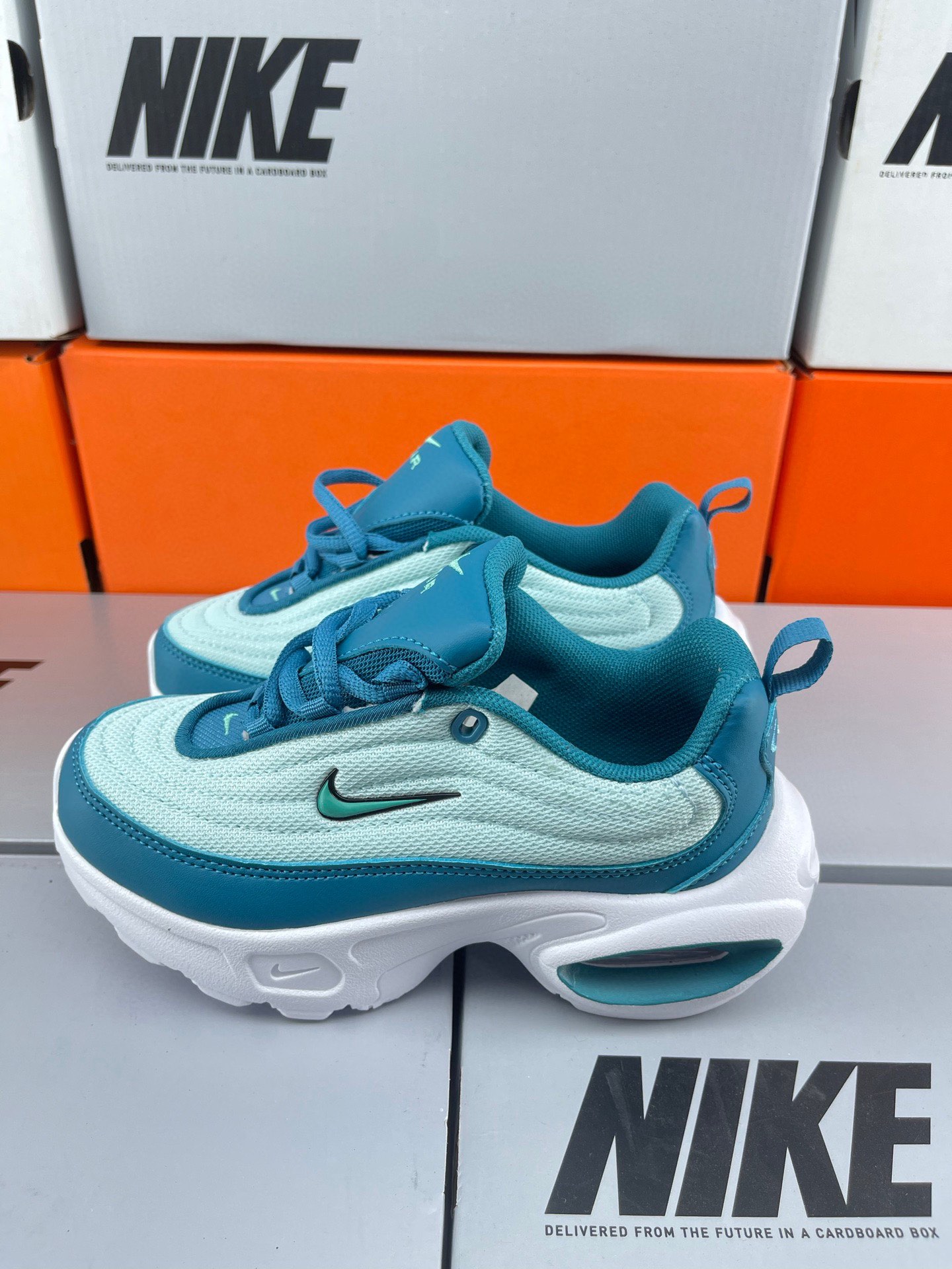 新款耐克小97 AIR MAX 厚底媛震复古跑步鞋经典真气垫舒适休闲运动童鞋SISE：28-35-选品中心