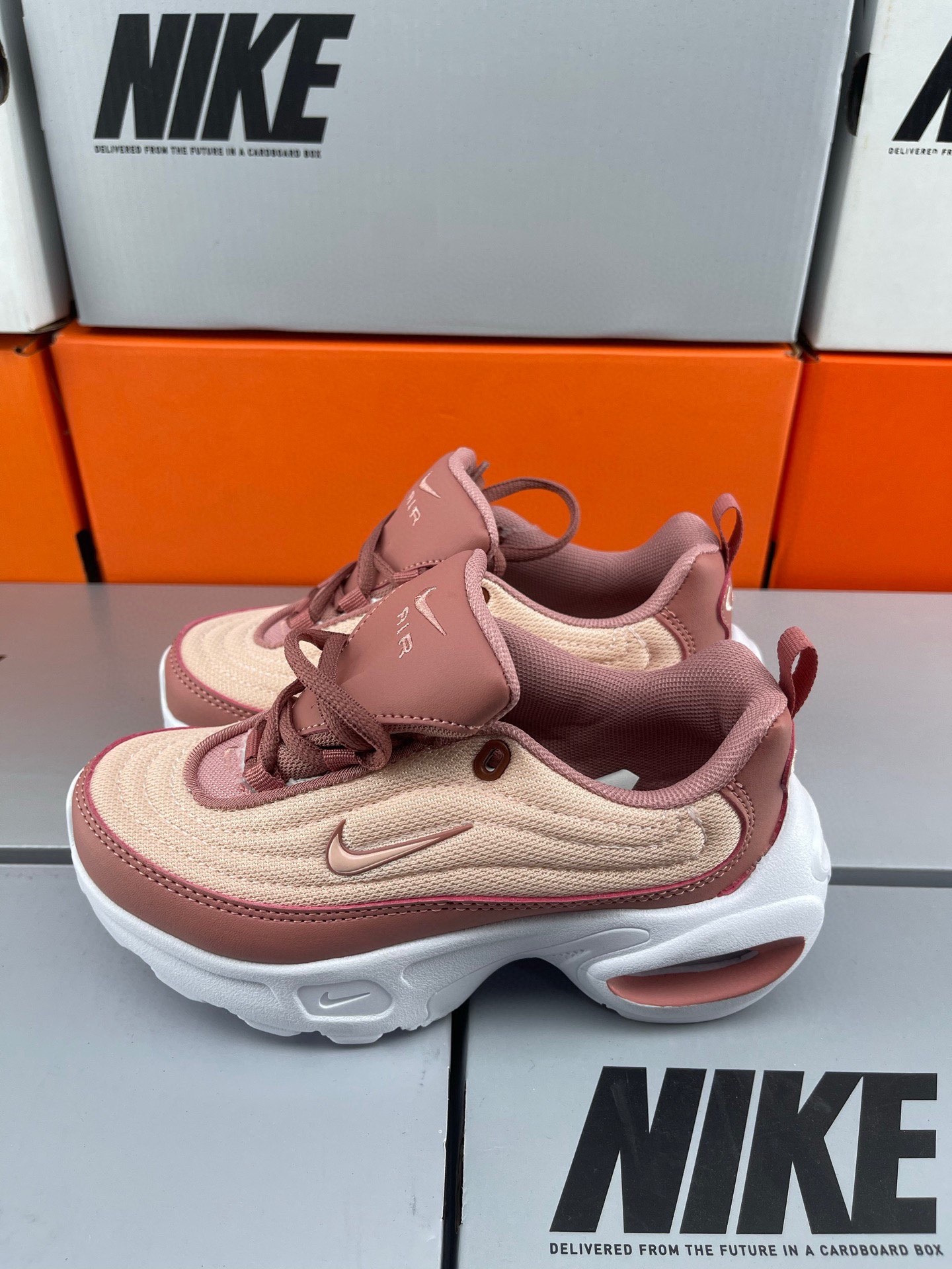 新款耐克小97 AIR MAX 厚底媛震复古跑步鞋经典真气垫舒适休闲运动童鞋SISE：28-35-选品中心