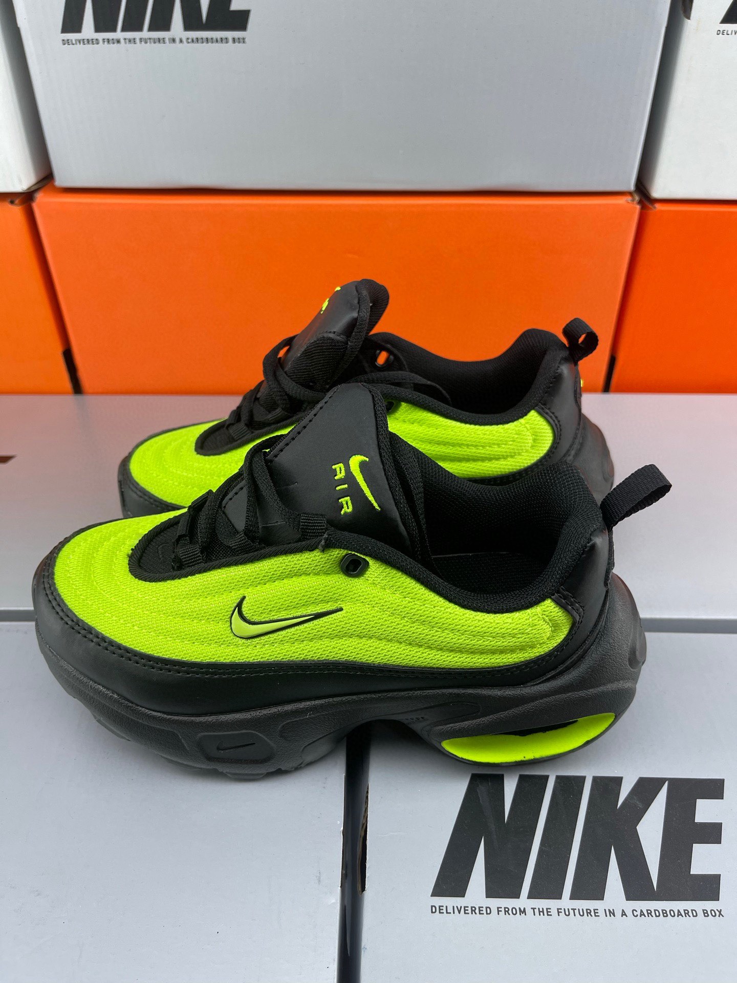 NO:339373,New Nike Small 97 AIR MAX thick-soled Yuanzhen retro running shoes classic true air cushion comfortable casual sports children's shoes SISE: 28-35, Nike series,19860909新款耐克小97 AIR MAX 厚底媛震复古跑步鞋经典真气垫舒适休闲运动童鞋SISE:28-35,耐克系列,,Children's