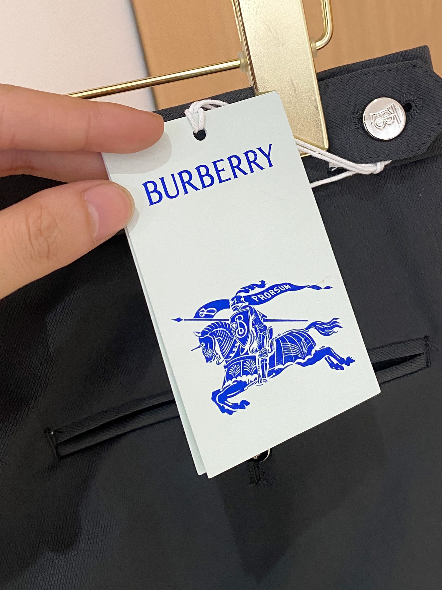 BURBERRY巴宝莉休闲裤西裤2024SS秋冬新款高级定制裤子专用面料定制原版五金重工工艺打造车工走线