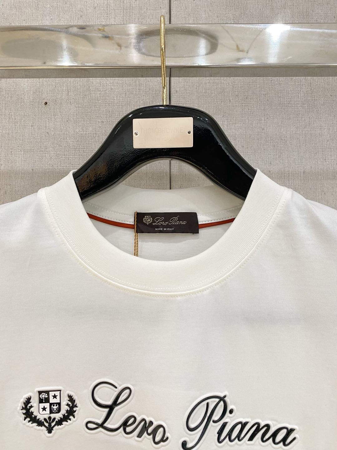 Loro Piana Men's White Logo Short Sleeve T-Shirt S-2XL Round Neck 2 i1735831944331 4459 0 1