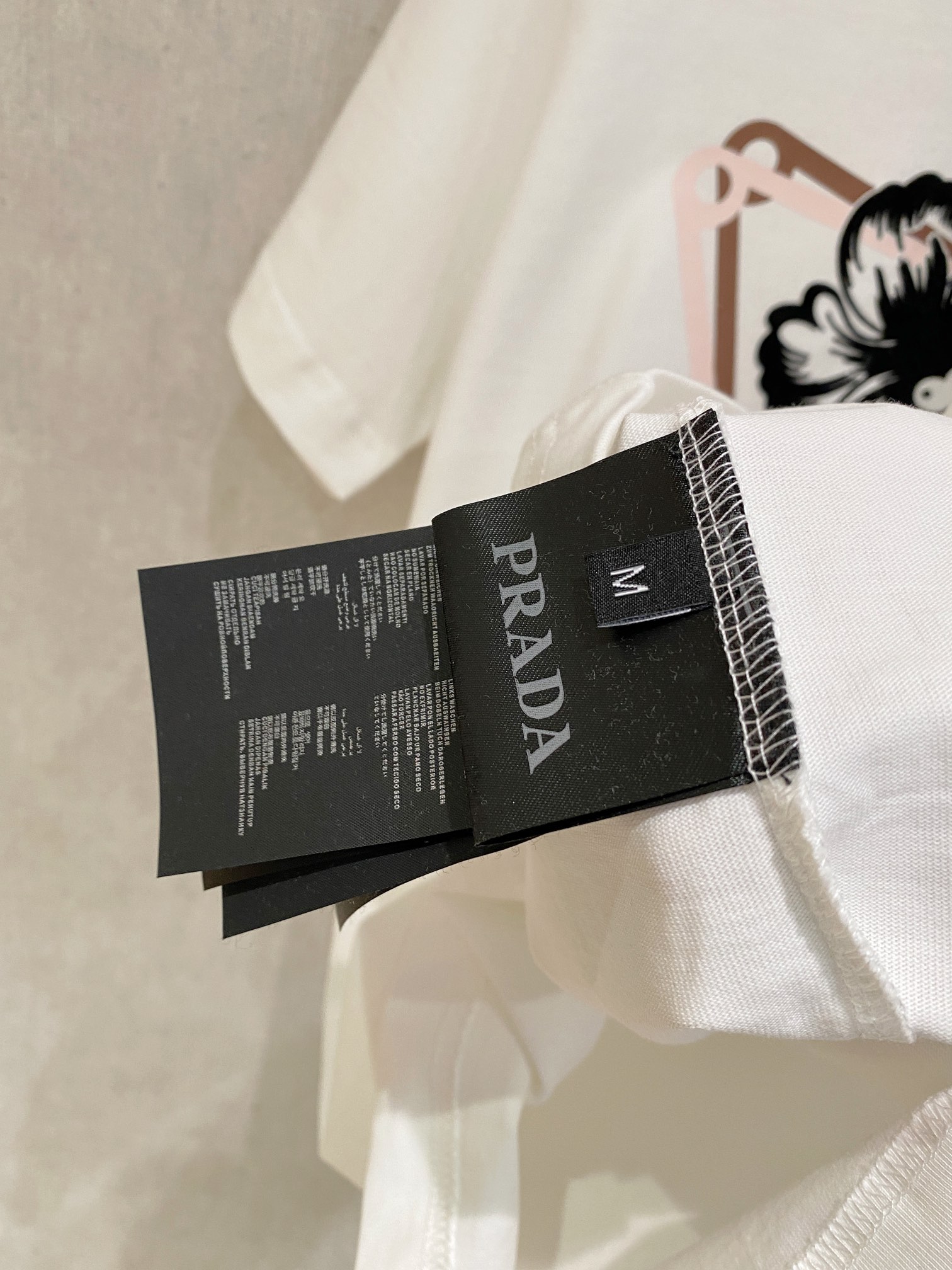 Prada Men's White Cotton T-Shirt with Hibiscus Print, Short Sleeve, Round Neck 8 i1735998723 9438 1
