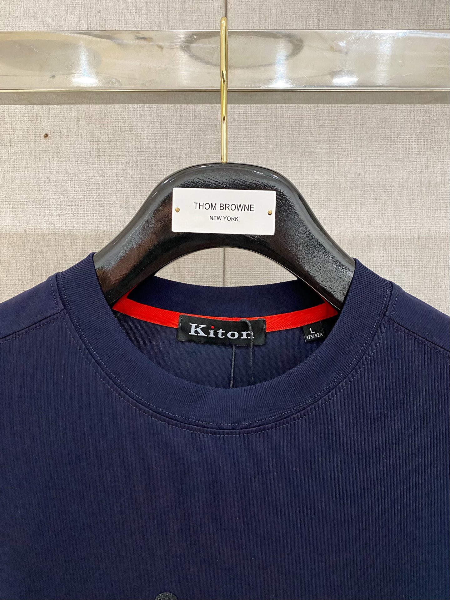 kiton 2025春夏纯棉短袖
颜色：黑 白 蓝 灰
码数：M-2XL 