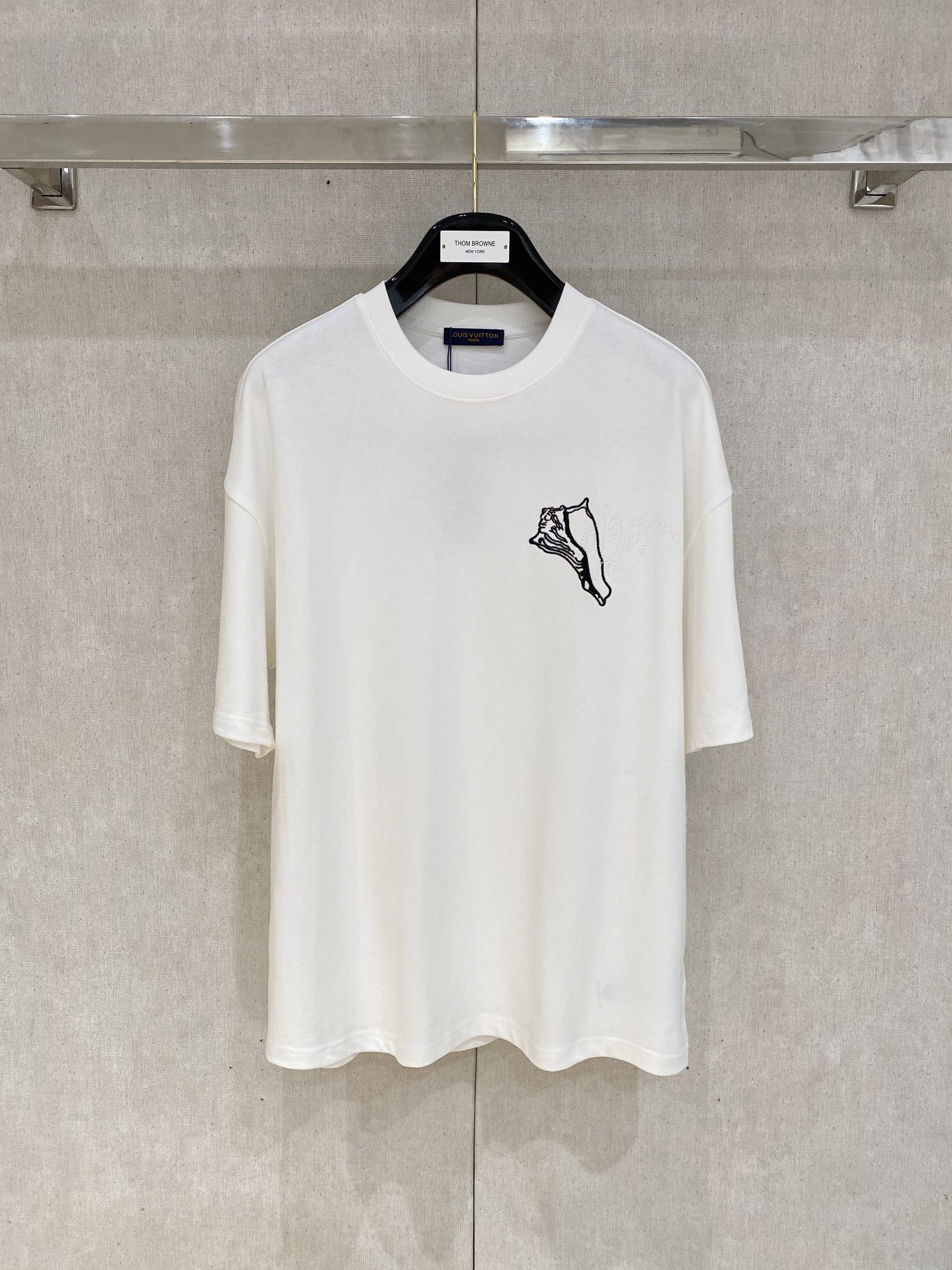 Louis Vuitton 2025SS早春新品 印花棉质圆领短袖T恤服装,男,女 1