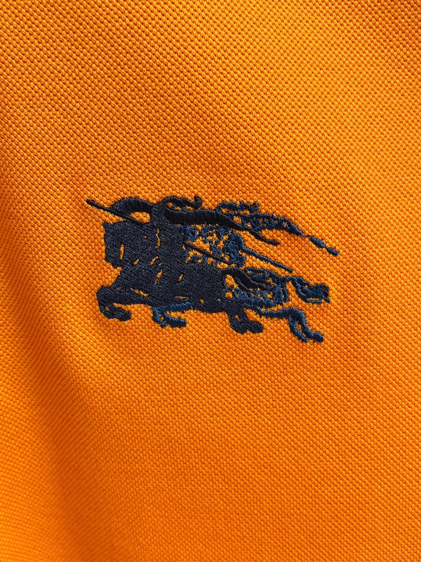    巴宝莉 2025春夏新款男士标识短袖Polo衫，延续经典商务休闲翻领POLO恤.该款Polo衫采用