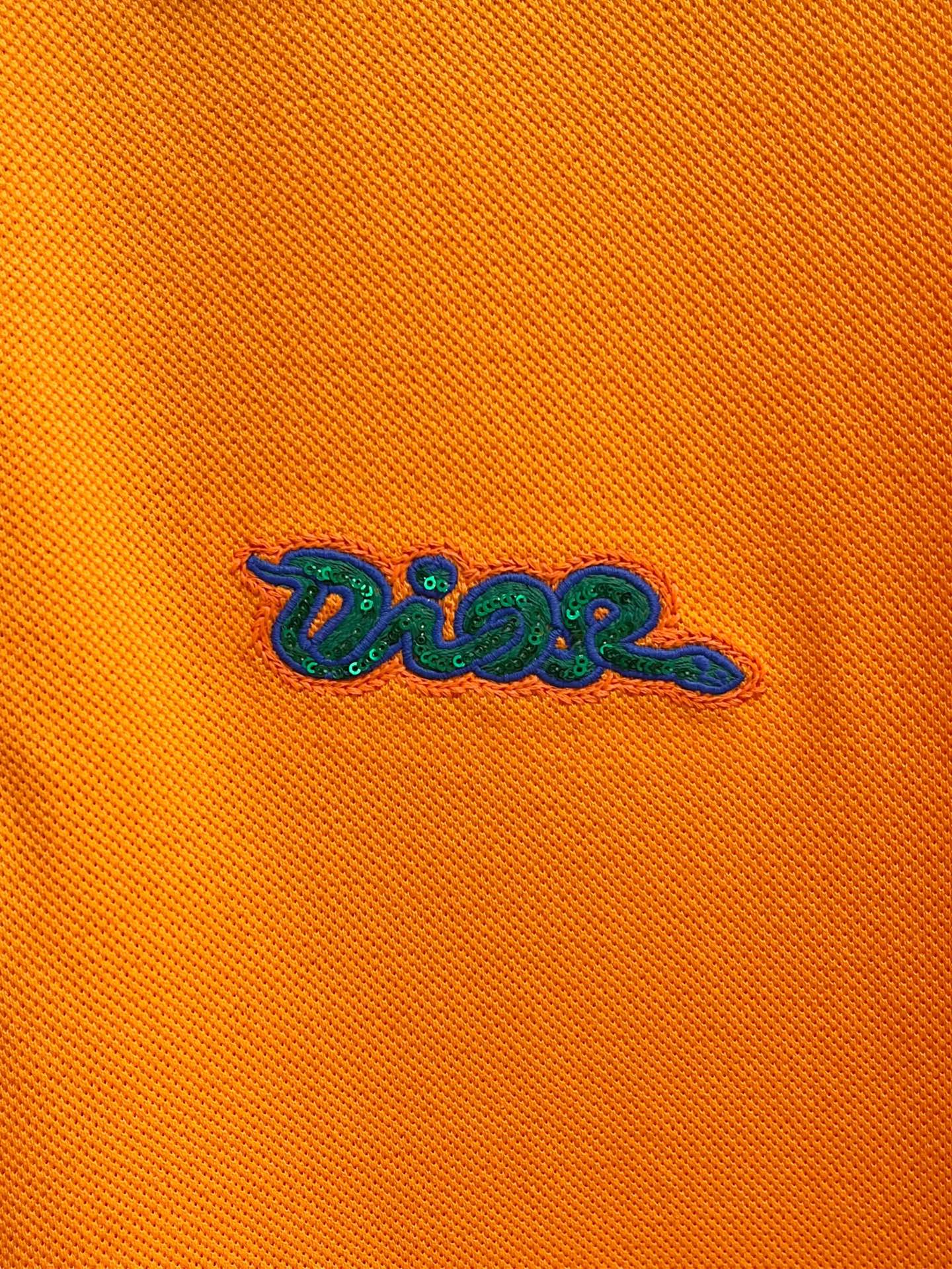    迪奥 2025春夏新款男士标识短袖Polo衫，延续经典商务休闲翻领POLO恤.该款Polo衫采用丝