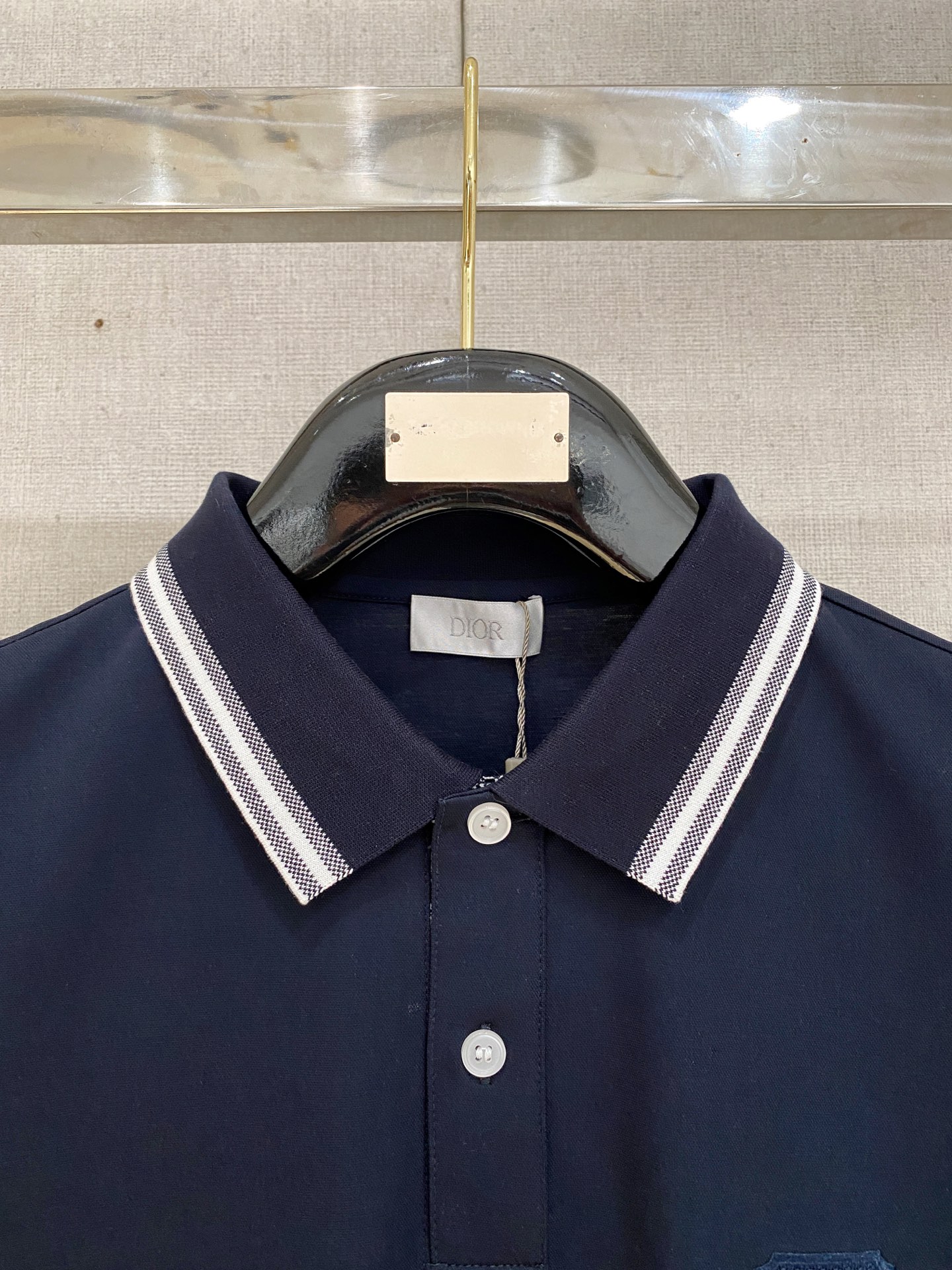 Dior Men's Navy Blue Polo Shirt Short Sleeve Fashionable and Comfortable 2 i1745428934653 9509 0 1