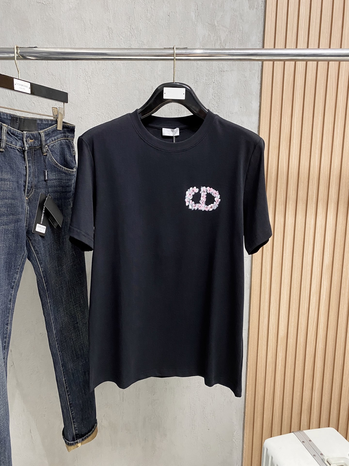 迪*Dior 25ss春夏新款首发专柜最新款短袖圆领T恤 手绘工艺 ...