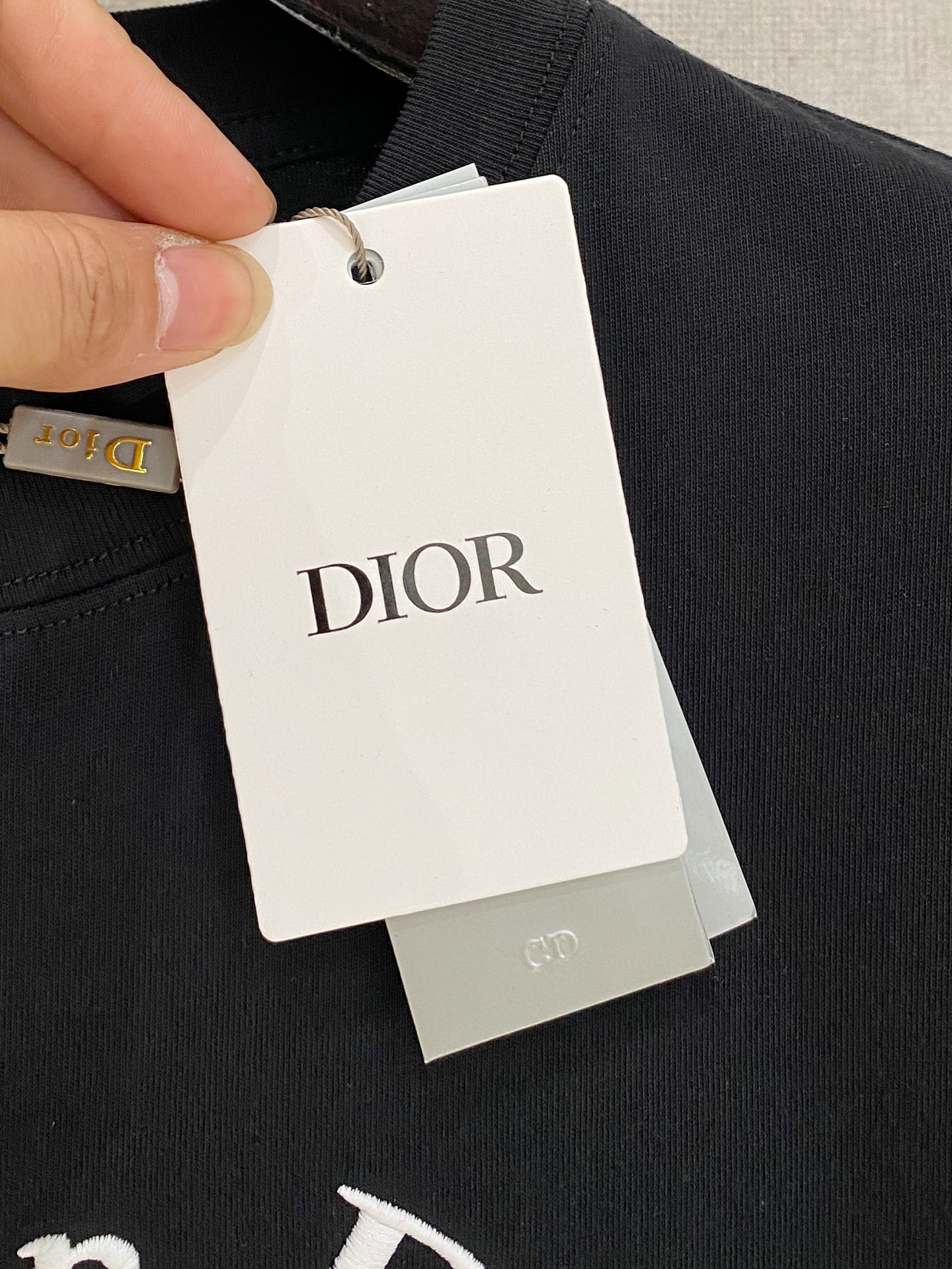 🌾退换# 迪*Dior 春夏新款首发专柜最新款短袖圆领T恤 高端订制 设计前卫时尚！品牌logo重工艺设