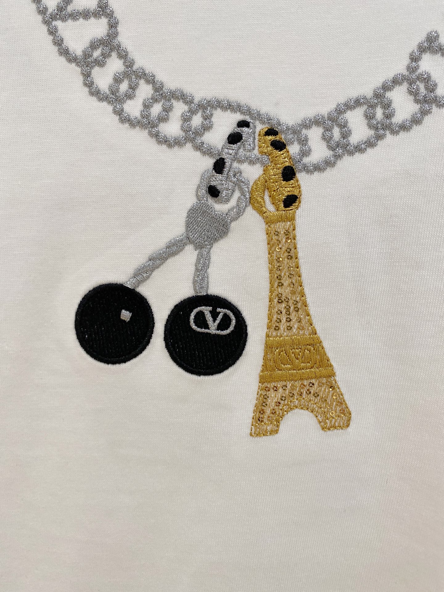 🌾退换# 华伦天*valentino 春夏新款首发专柜最新款短袖圆领T恤 手绘工艺 高端订制 设计前卫时