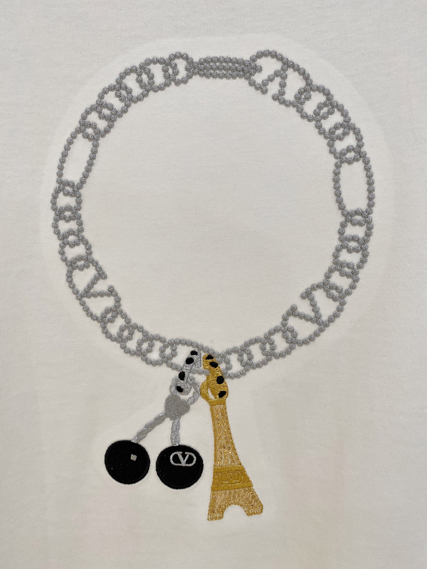 🌾退换# 华伦天*valentino 春夏新款首发专柜最新款短袖圆领T恤 手绘工艺 高端订制 设计前卫时