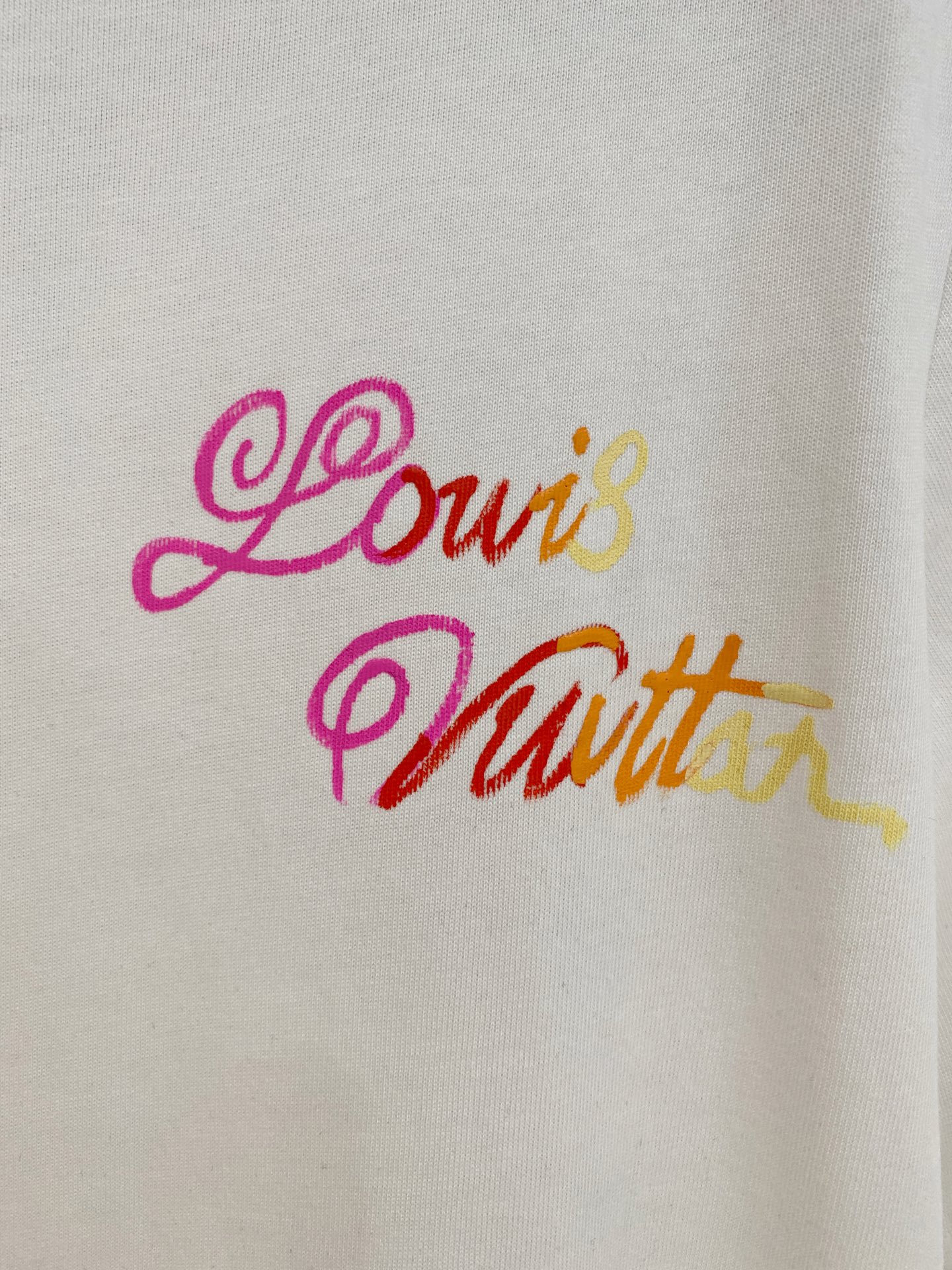 🌾退换# 路易威*LV 春夏新款首发专柜最新款短袖圆领T恤 手绘工艺 高端订制 设计前卫时尚！品牌log