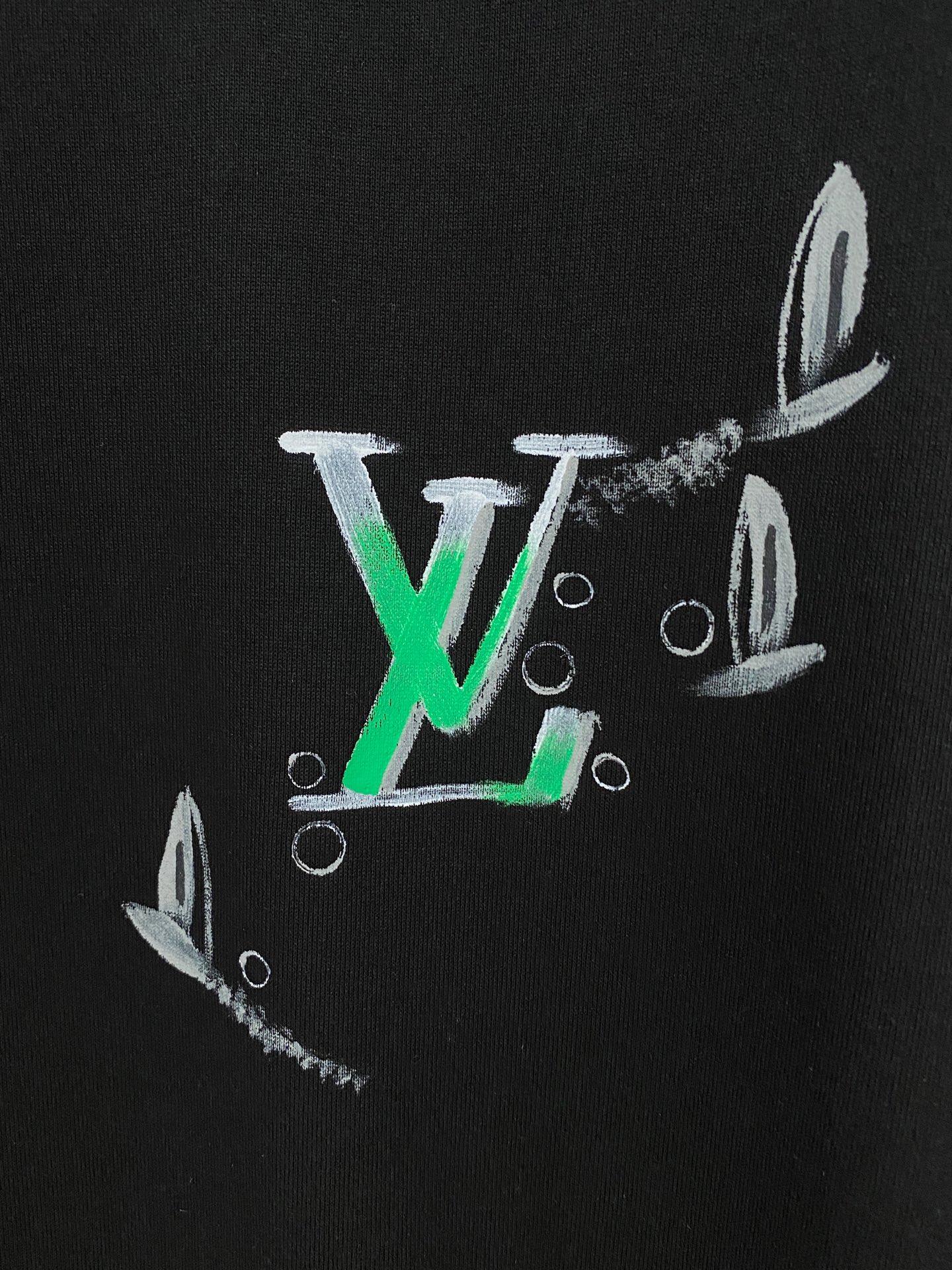 。上新lv 手绘 25 SS 新疆长绒棉 上身舒适亲肤 纯棉质感 经典百搭 黑白 码数M-3Xl