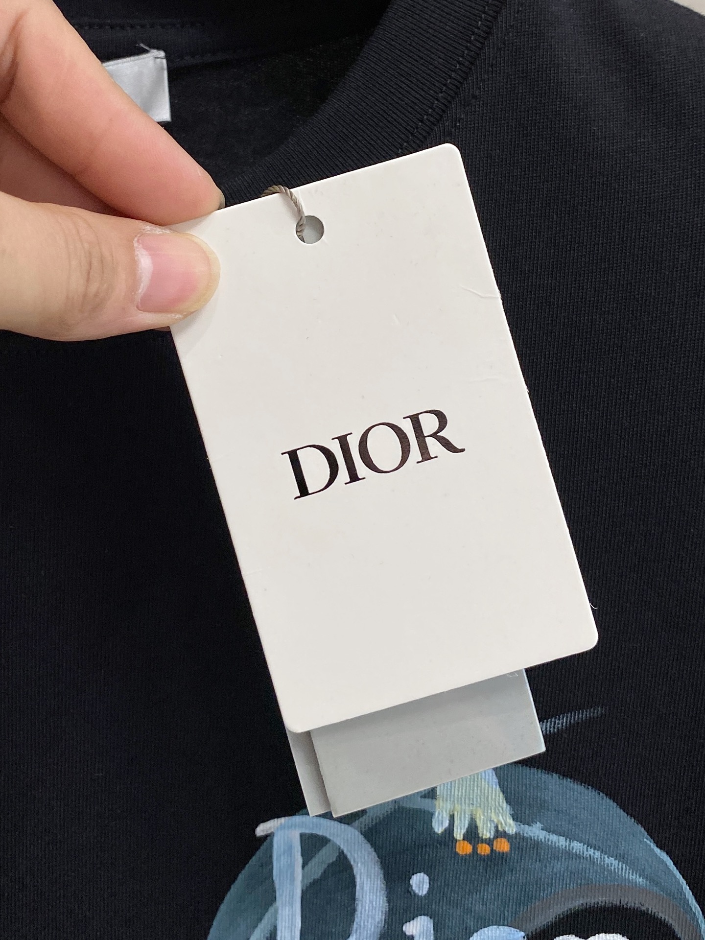  迪*DIOR 25SS春夏新款首发专柜最新款短袖圆领T恤 手绘高端订制 设计前卫时尚！品牌logo重工