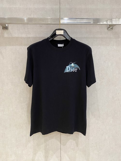 DIOR Men's 25SS Crewneck T-Shirt with Graphic Logo - Premium Cotton 1 DIOR Men's 25SS Crewneck T-Shirt with Graphic Logo - Premium Cotton