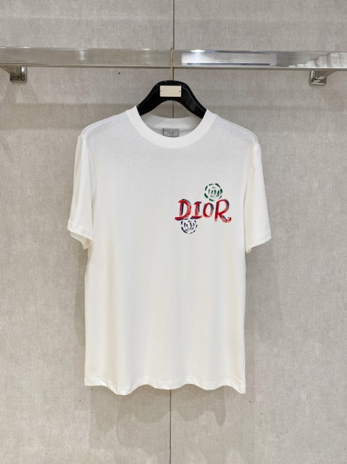 DIOR 25SS Round Neck Short Sleeve T-Shirt With Brand Logo Design 1 DIOR 25SS Round Neck Short Sleeve T-Shirt With Brand Logo Design