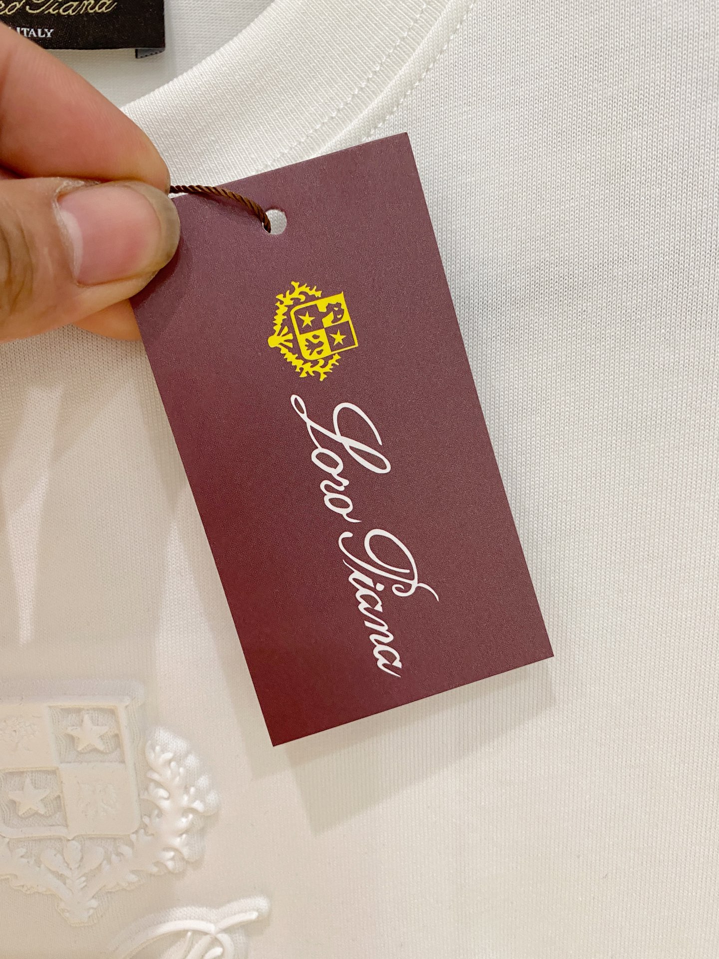 🌾退换# Loro Piana诺悠翩雅 春夏新款首发专柜最新款短袖圆领T恤 高端订制 设计前卫时尚！品牌