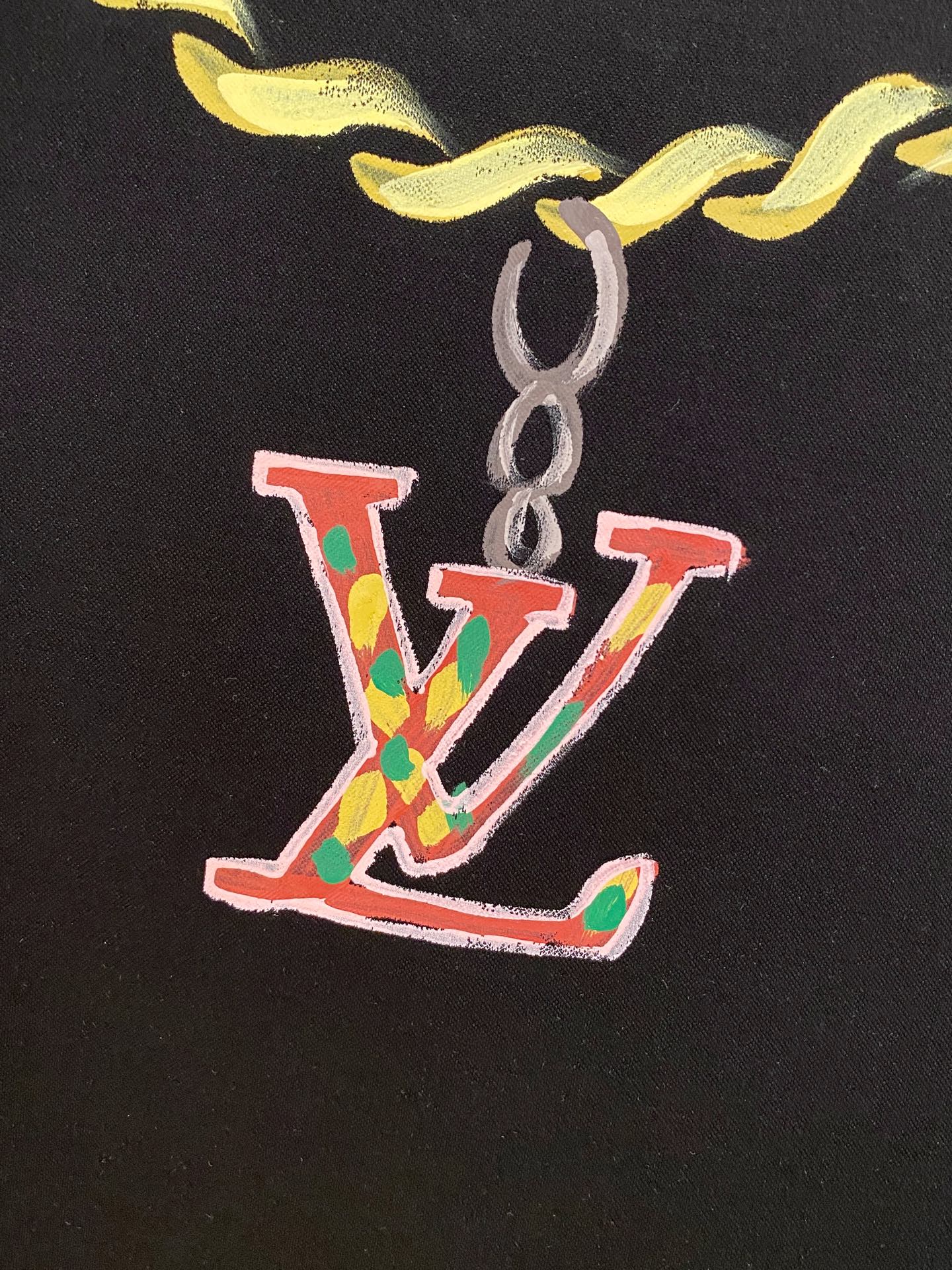  1v 路易威登 2025春夏新款首发专柜最新款圆领短袖 高端订制 设计前卫时尚！品牌logo重工艺设计