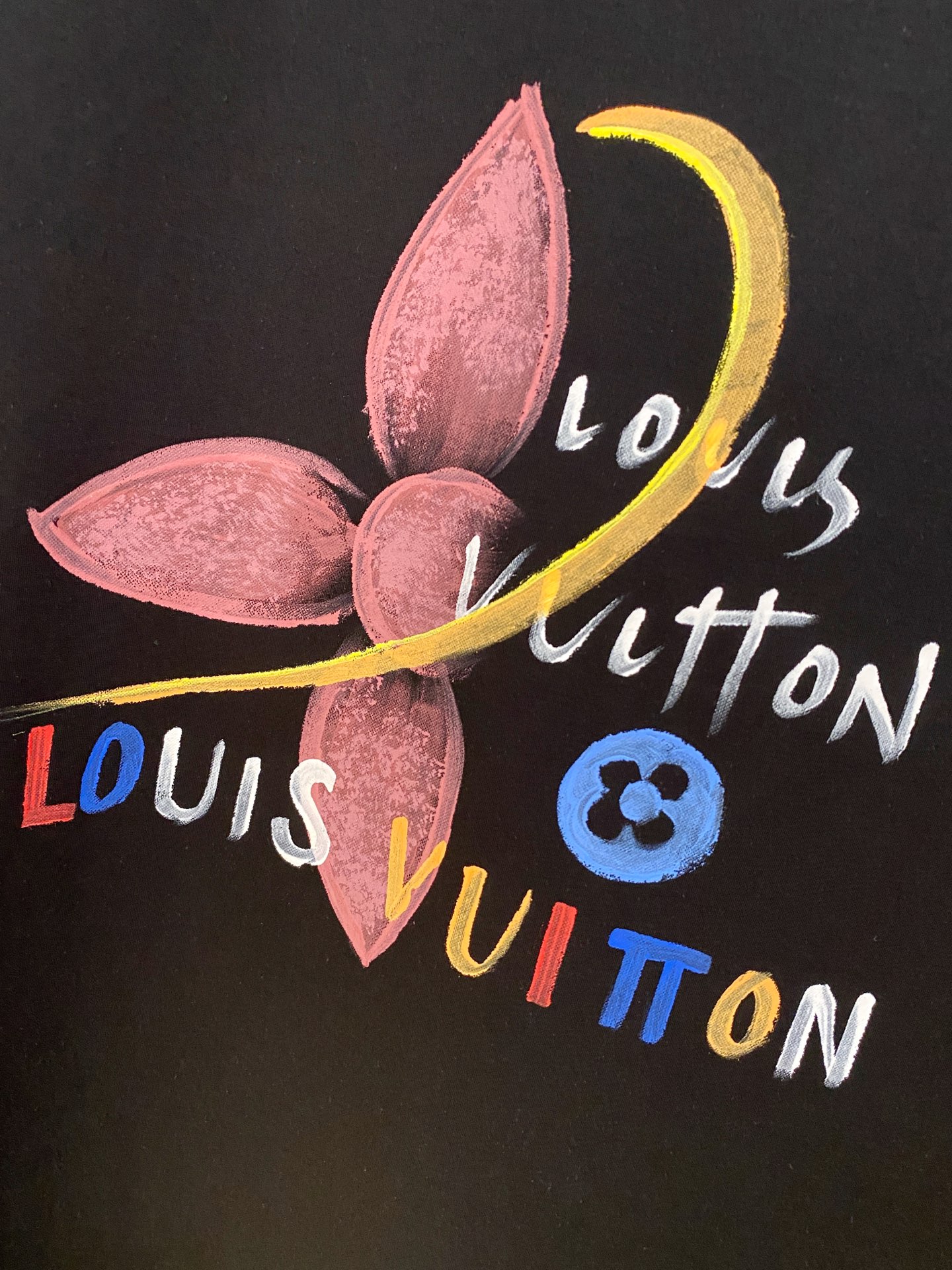  1v 路易威登 2025春夏新款首发专柜最新款圆领短袖 高端订制 设计前卫时尚！品牌logo重工艺设计