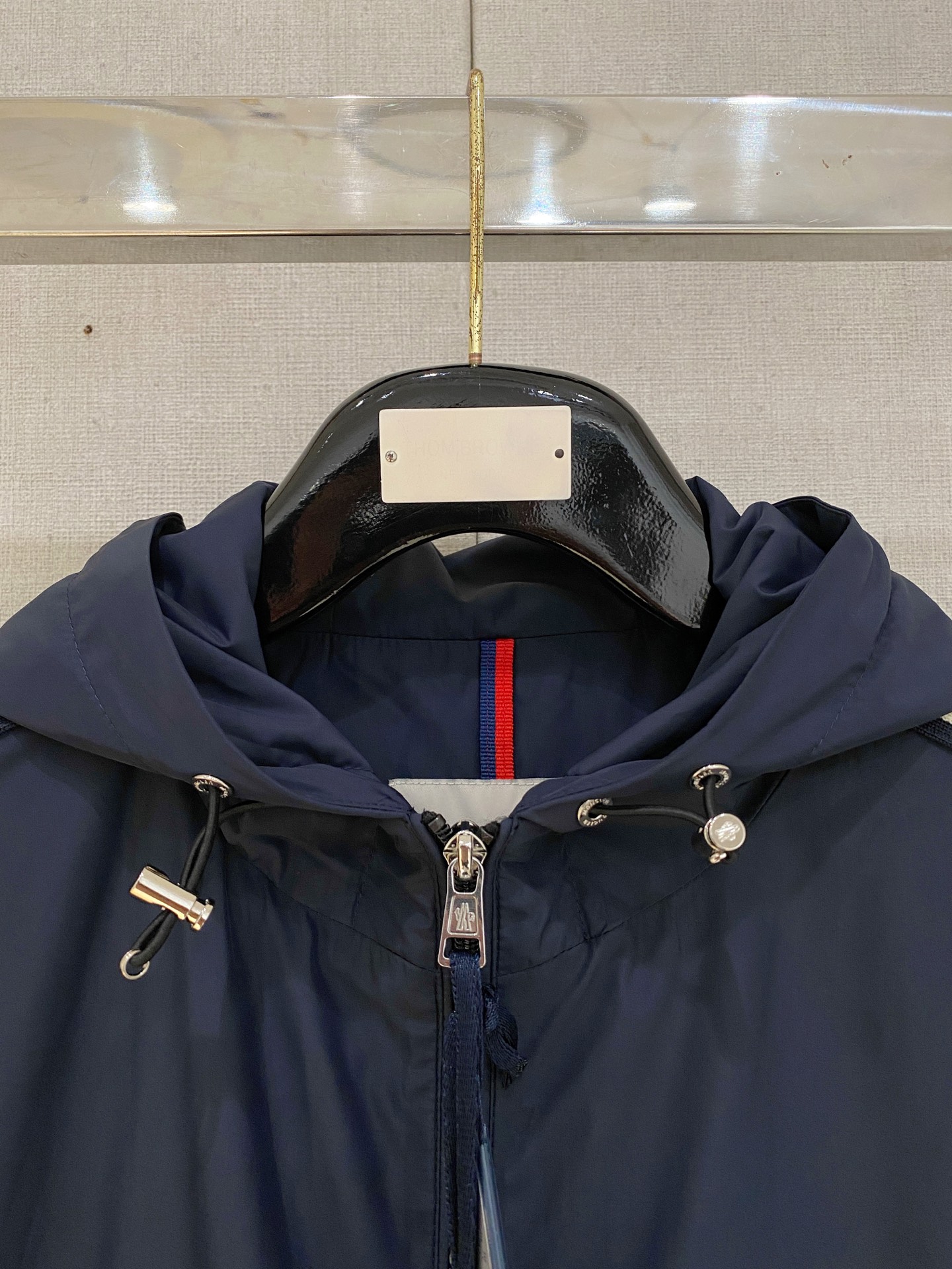 Moncler Men's Navy Hooded Jacket with Striped Sleeves - Casual Style 3 i1753712980931 6741 0 1